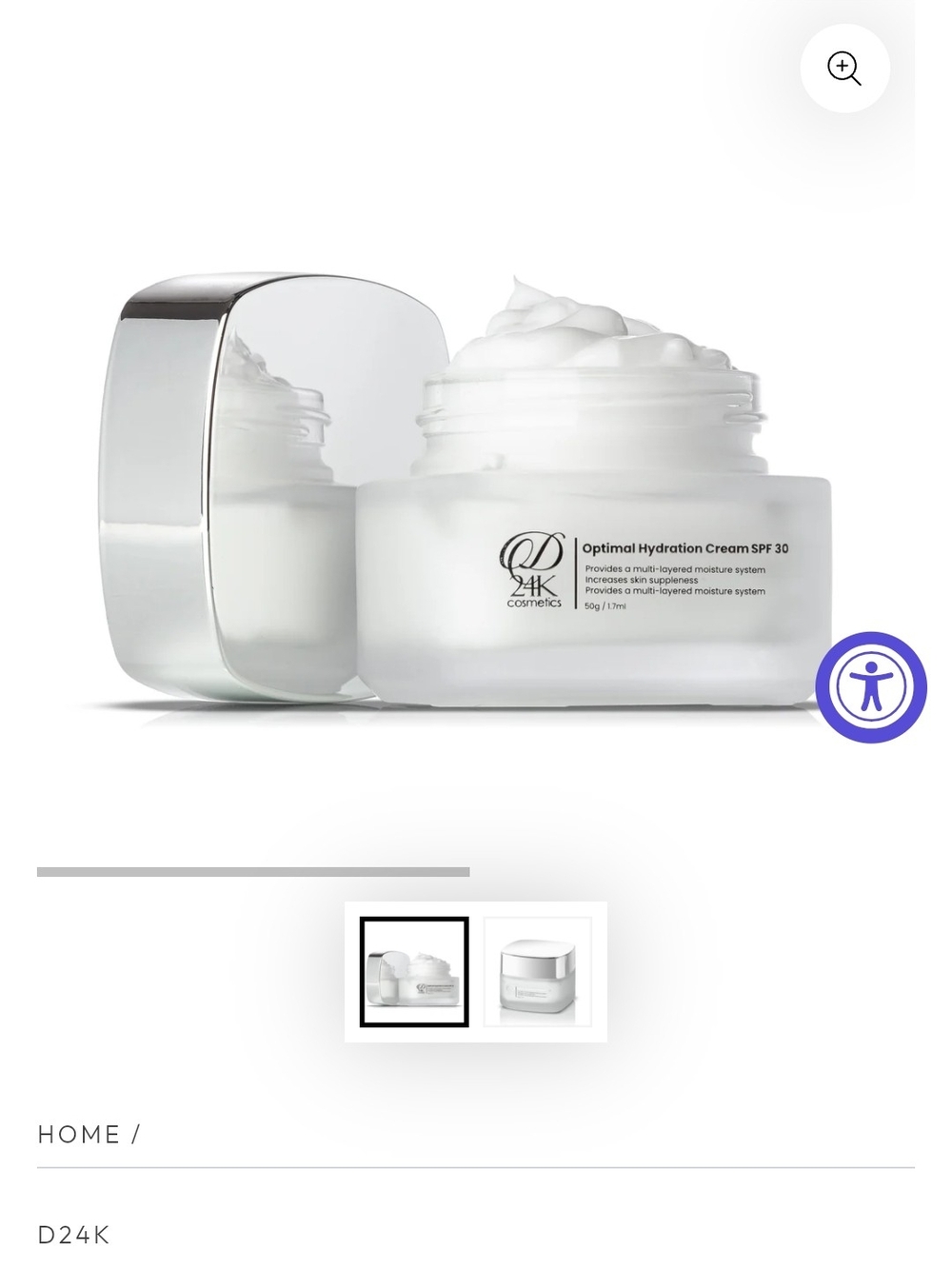 Optimal Hydration Cream SPF 30 — White Moisturizing Face Cream